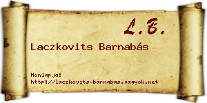 Laczkovits Barnabás névjegykártya