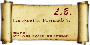 Laczkovits Barnabás névjegykártya